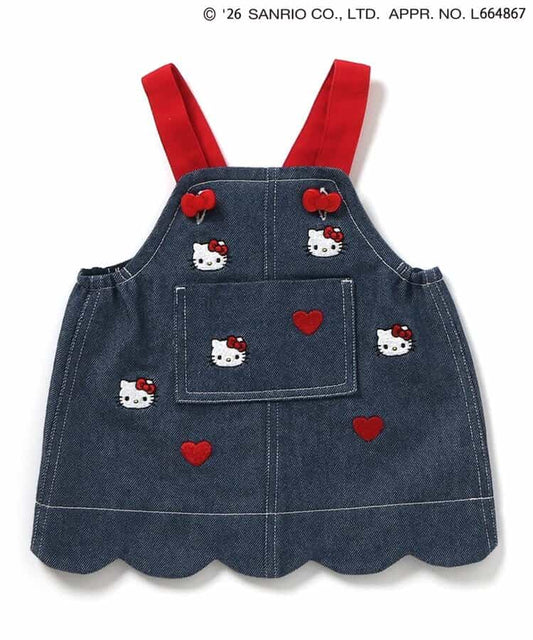 日本童裝 apres les cours x Sanrio 吊帶牛仔裙 70-80cm 女童款 初生嬰兒 夏季 DRESSES