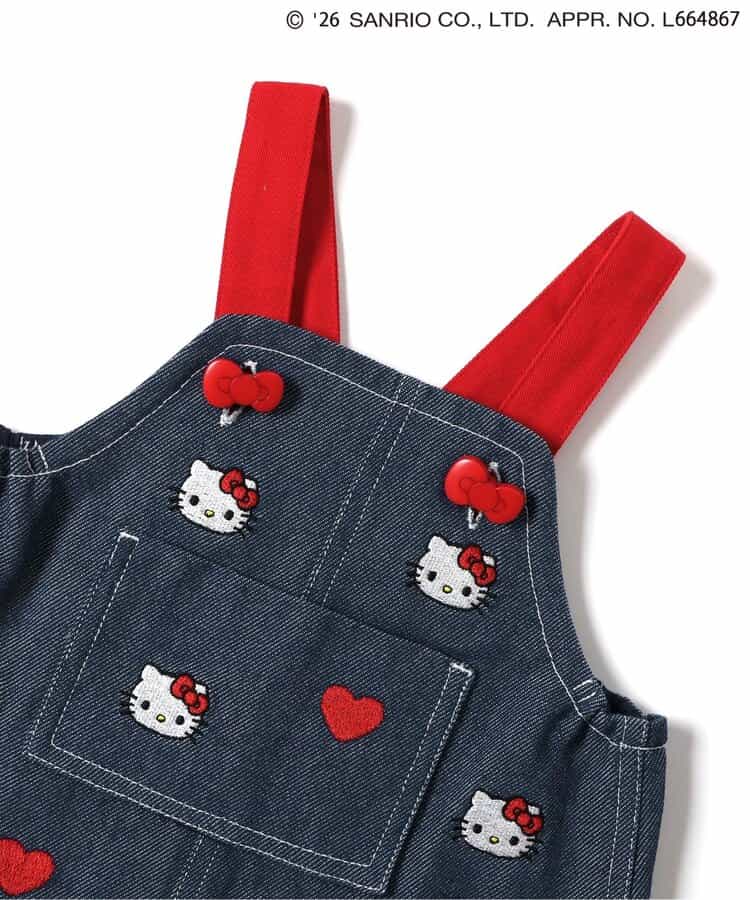 日本童裝 apres les cours x Sanrio 吊帶牛仔裙 70-80cm 女童款 初生嬰兒 夏季 DRESSES