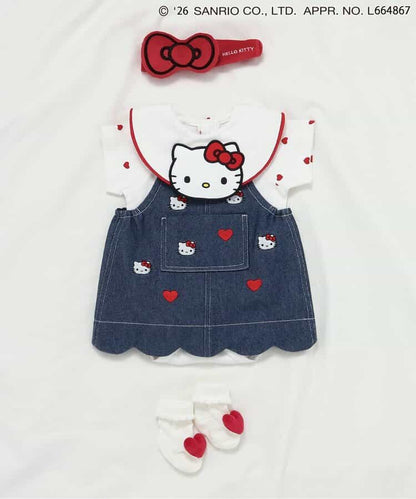 日本童裝 apres les cours x Sanrio 吊帶牛仔裙 70-80cm 女童款 初生嬰兒 夏季 DRESSES