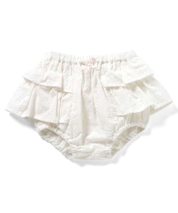 日本童裝 apres les cours x Sanrio 牛仔花邊短褲 70-80cm 女童款 初生嬰兒 夏季 PANTS