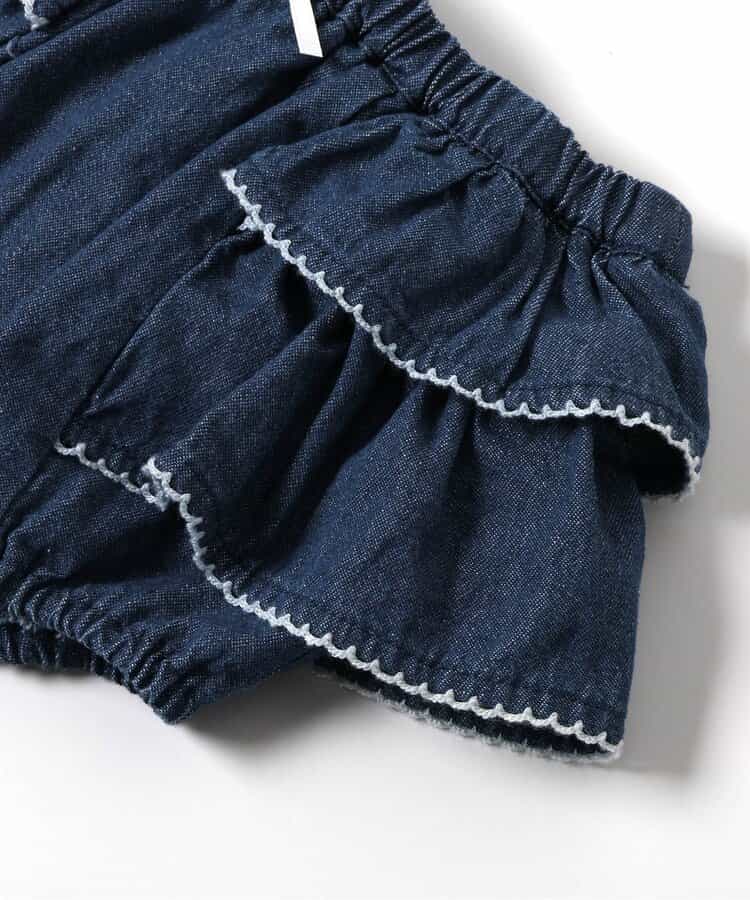 日本童裝 apres les cours x Sanrio 牛仔花邊短褲 70-80cm 女童款 初生嬰兒 夏季 PANTS