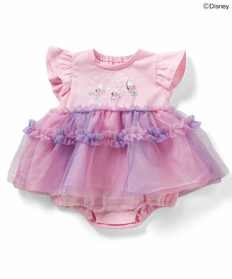 日本童裝 apres les cours x Disney ALICE in WONDERLAND 生蠔BB網紗連衣上衣 70-80cm 女童款 初生嬰兒 夏季 Jumpsuit