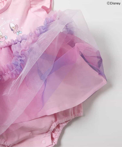 日本童裝 apres les cours x Disney ALICE in WONDERLAND 生蠔BB網紗連衣上衣 70-80cm 女童款 初生嬰兒 夏季 Jumpsuit