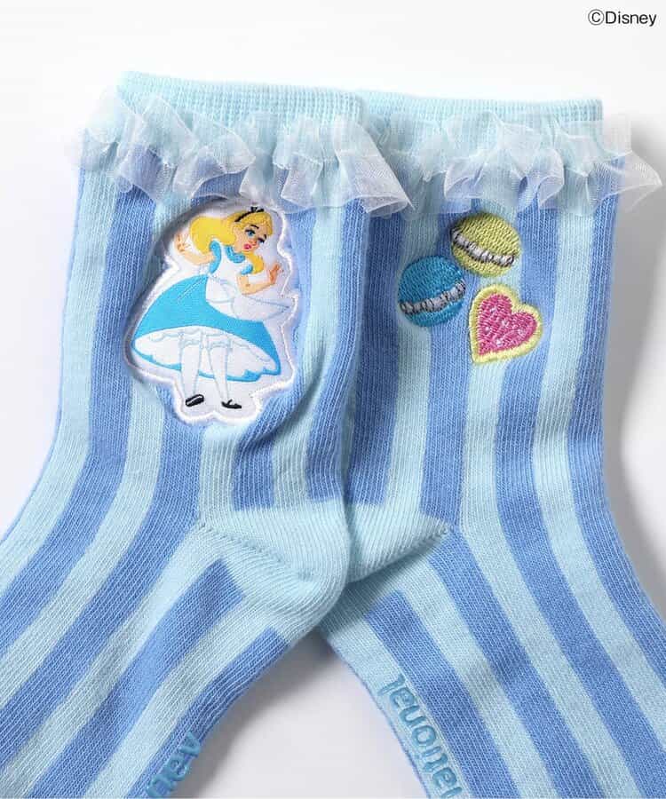 日本直送 apres les cours  x x Disney ALICE in WONDERLAND 襪一對 10-21cm 襪系列