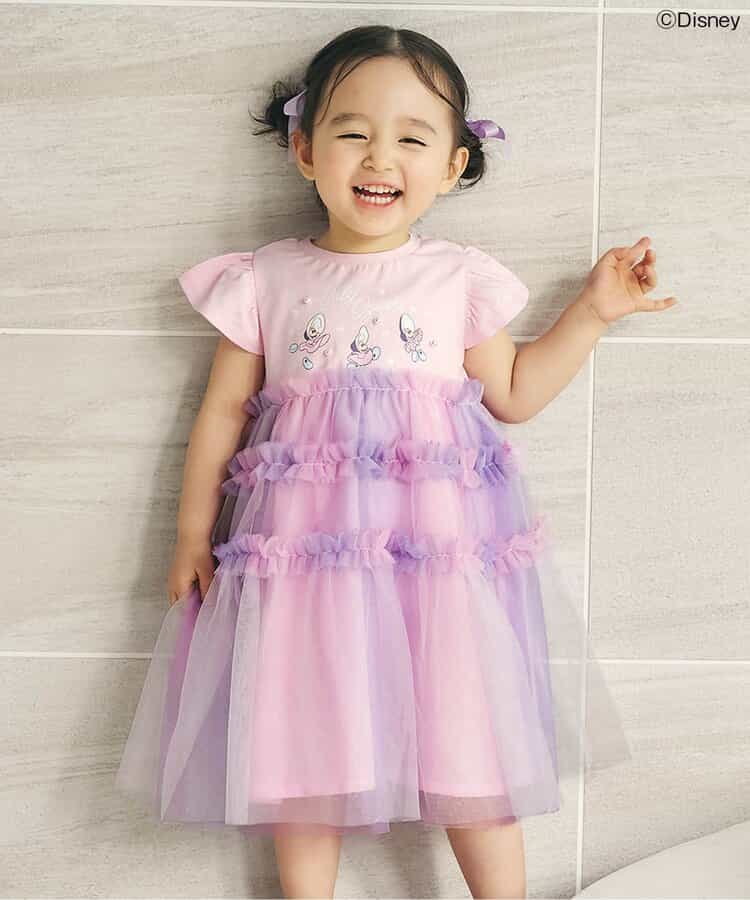 日本童裝 apres les cours x Disney ALICE in WONDERLAND 生蠔BB網紗連身裙 80-130cm 女童款 初生嬰兒 夏季 DRESSES
