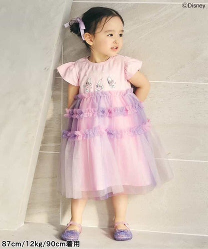 日本童裝 apres les cours x Disney ALICE in WONDERLAND 生蠔BB網紗連身裙 80-130cm 女童款 初生嬰兒 夏季 DRESSES