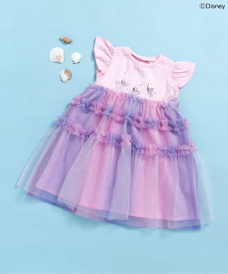 日本童裝 apres les cours x Disney ALICE in WONDERLAND 生蠔BB網紗連身裙 80-130cm 女童款 初生嬰兒 夏季 DRESSES