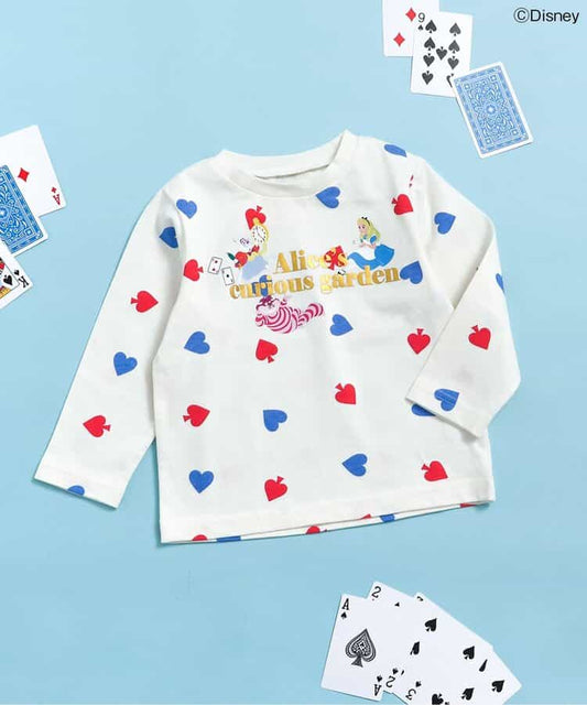 日本童裝 apres les cours x Disney ALICE in WONDERLAND 印花上衣 80-130cm 女童款 春季 TOPS