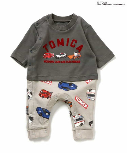 日本童裝 BREEZE  x TOMICA 連衣 60-80cm 男童款 初生嬰兒 春季 Jumpsuit