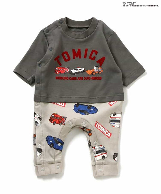 日本童裝 BREEZE  x TOMICA 連衣 60-80cm 男童款 初生嬰兒 春季 Jumpsuit