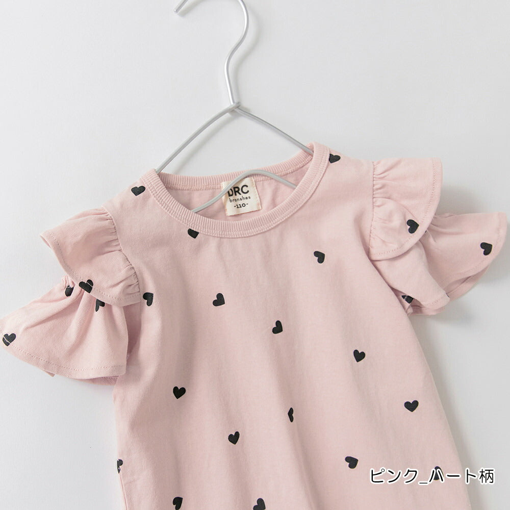 日本童裝 Branshes 露肩荷葉邊上衣 100-150cm 女童款 夏季 TOPS