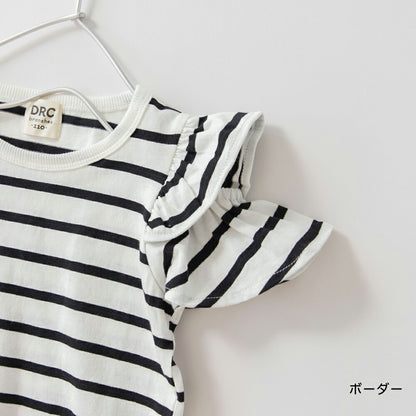 日本童裝 Branshes 露肩荷葉邊上衣 100-150cm 女童款 夏季 TOPS
