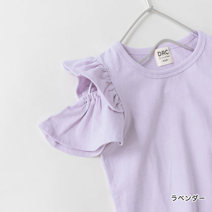 日本童裝 Branshes 露肩荷葉邊上衣 100-150cm 女童款 夏季 TOPS