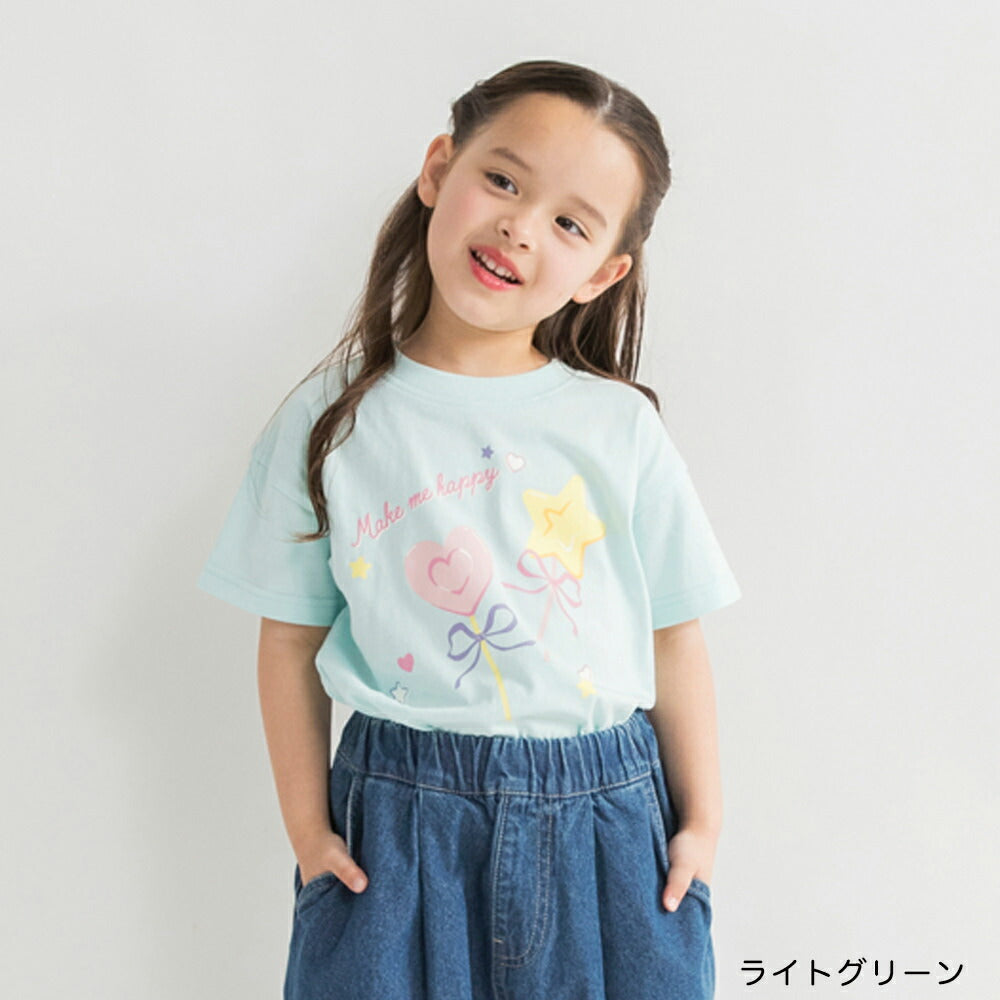 日本童裝 Branshes 印花短袖上衣 100-160cm 女童款 夏季 TOPS