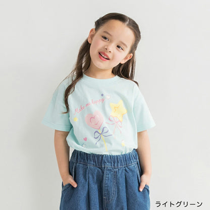 日本童裝 Branshes 印花短袖上衣 100-160cm 女童款 夏季 TOPS