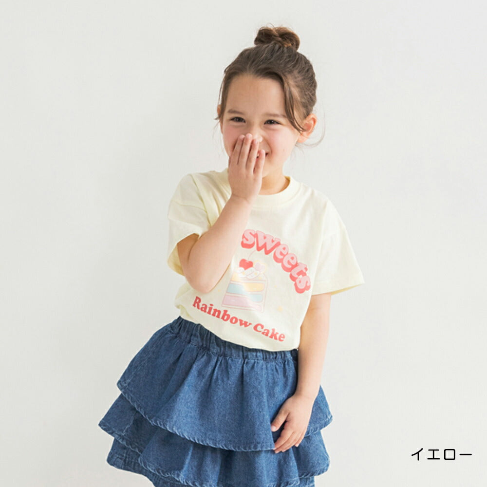 日本童裝 Branshes 印花短袖上衣 100-160cm 女童款 夏季 TOPS