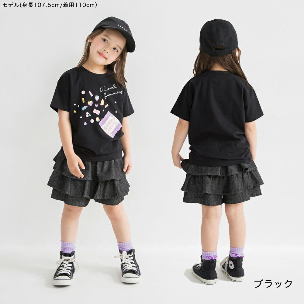 日本童裝 Branshes 印花短袖上衣 100-160cm 女童款 夏季 TOPS