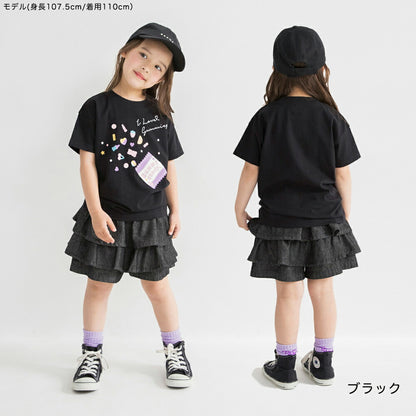 日本童裝 Branshes 印花短袖上衣 100-160cm 女童款 夏季 TOPS