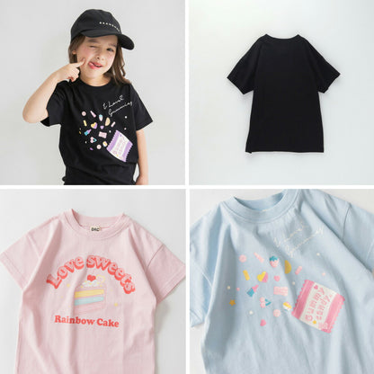 日本童裝 Branshes 印花短袖上衣 100-160cm 女童款 夏季 TOPS