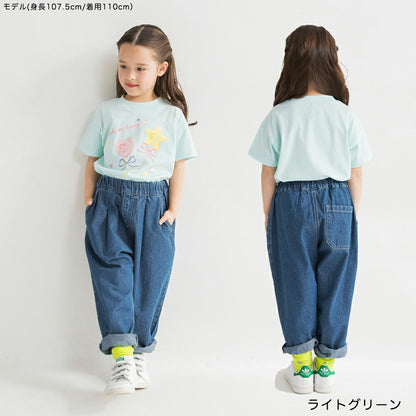 日本童裝 Branshes 印花短袖上衣 100-160cm 女童款 夏季 TOPS