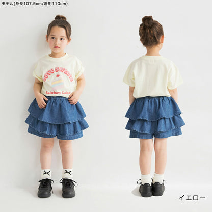 日本童裝 Branshes 印花短袖上衣 100-160cm 女童款 夏季 TOPS