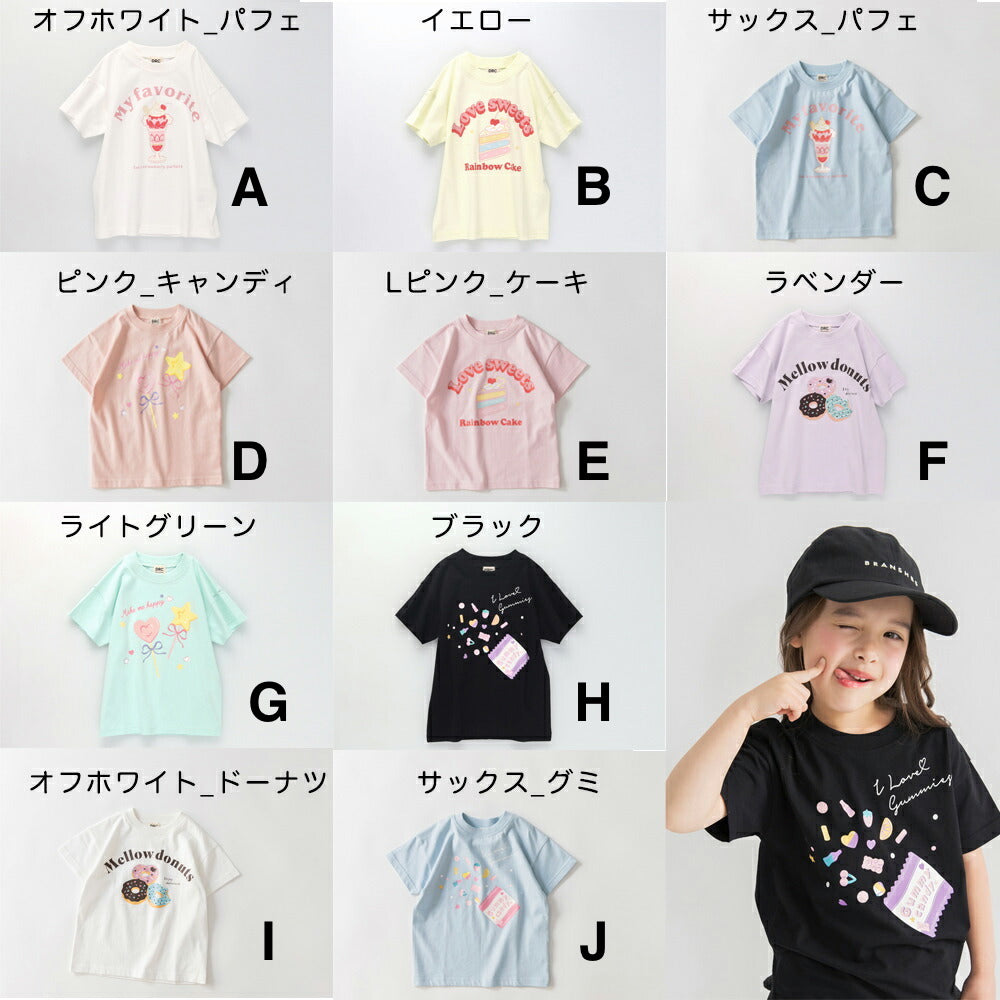 日本童裝 Branshes 印花短袖上衣 100-160cm 女童款 夏季 TOPS