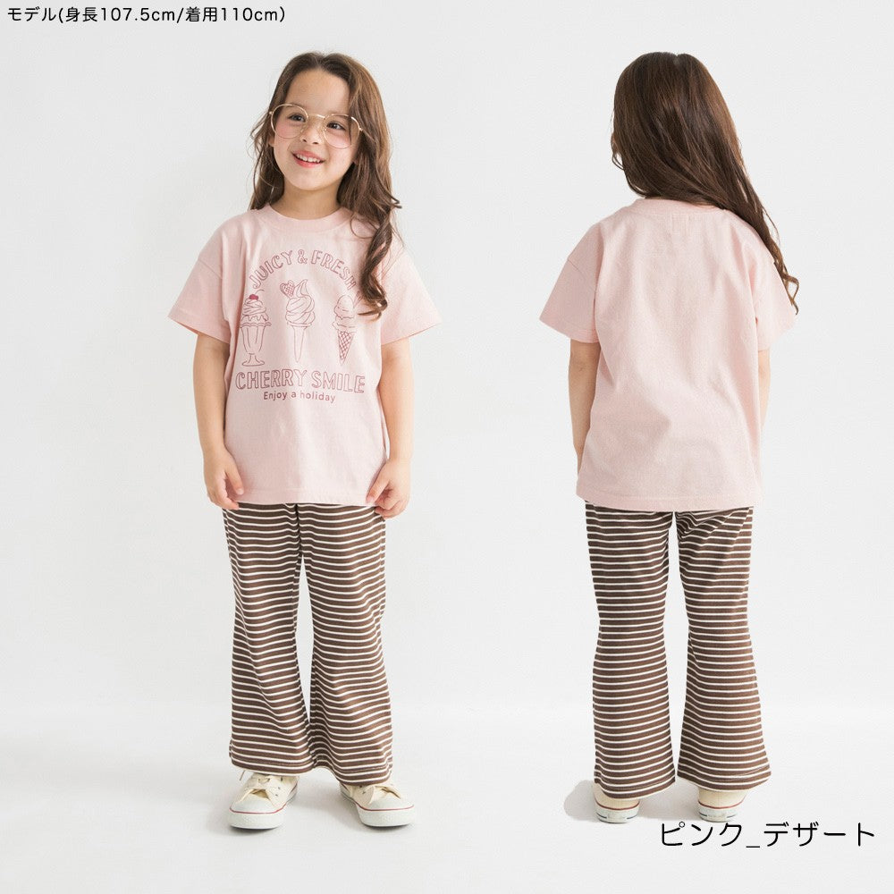 日本童裝 Branshes 印花短袖上衣 100-160cm 女童款 夏季 TOPS