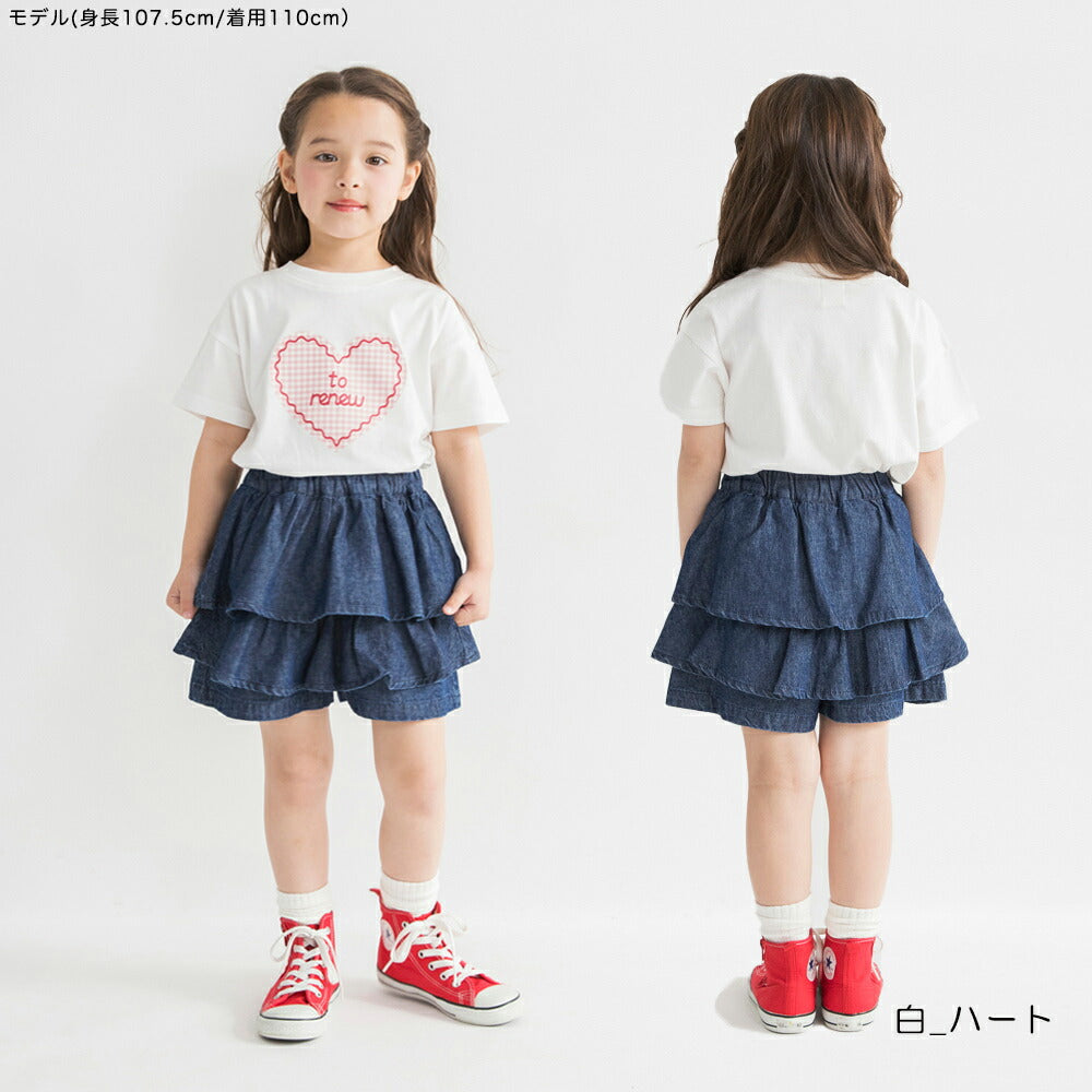 日本童裝 Branshes 印花短袖上衣 100-160cm 女童款 夏季 TOPS