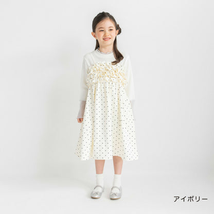 日本童裝 Branshes 荷葉邊吊帶連身裙 90-150cm 女童款 夏季 DRESSES