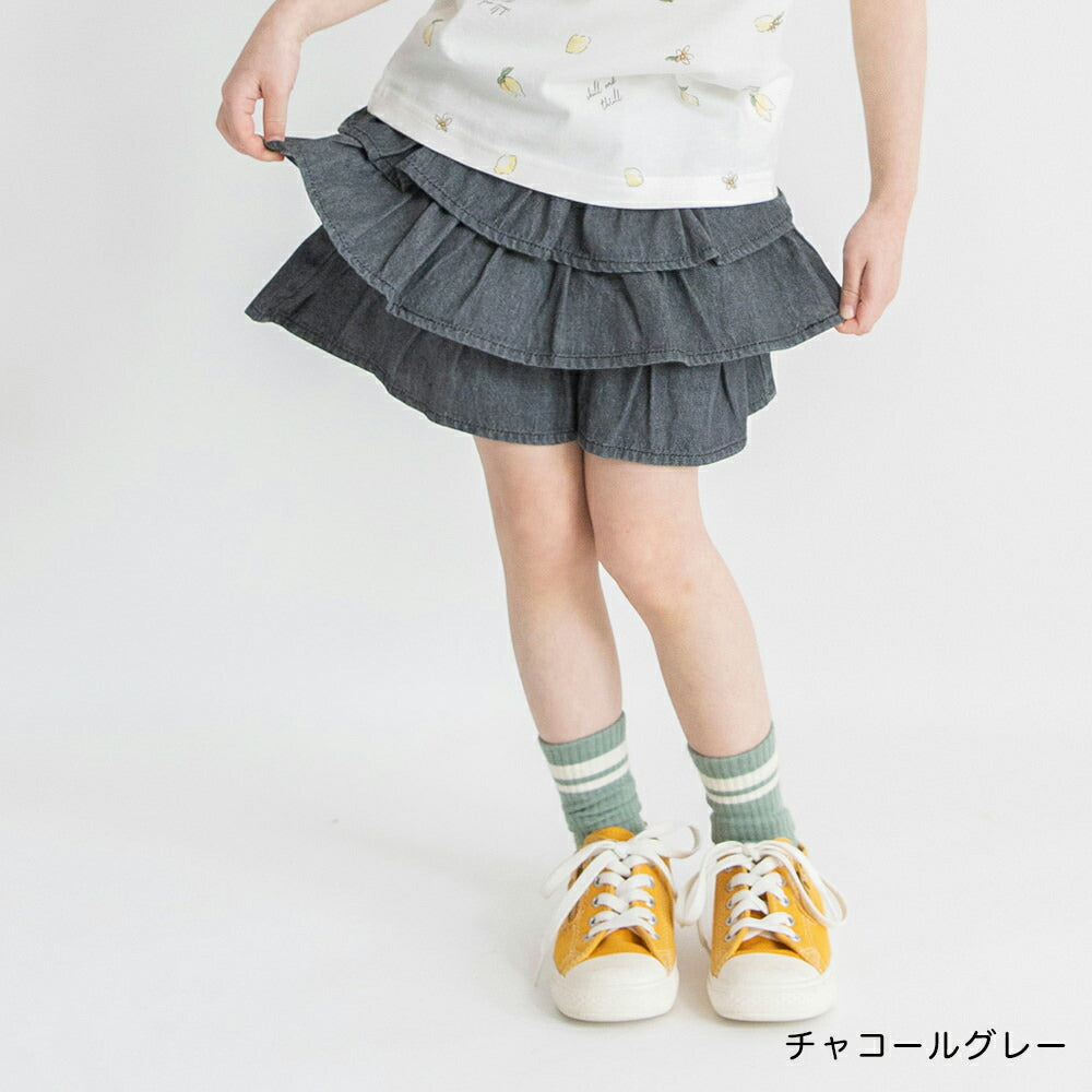日本童裝 Branshes 荷葉邊裙式短褲 80-150cm 女童款 夏季 PANTS