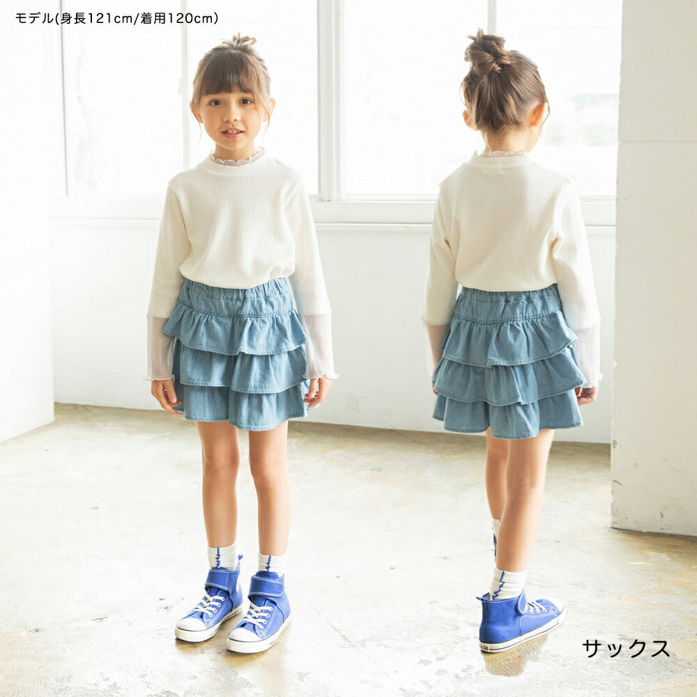 日本童裝 Branshes 荷葉邊裙式短褲 80-150cm 女童款 夏季 PANTS