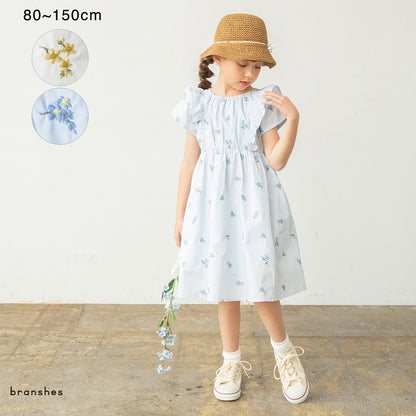 日本童裝 Branshes 花卉刺繡連身裙 80-150cm 男童款 夏季 DRESSES Flower