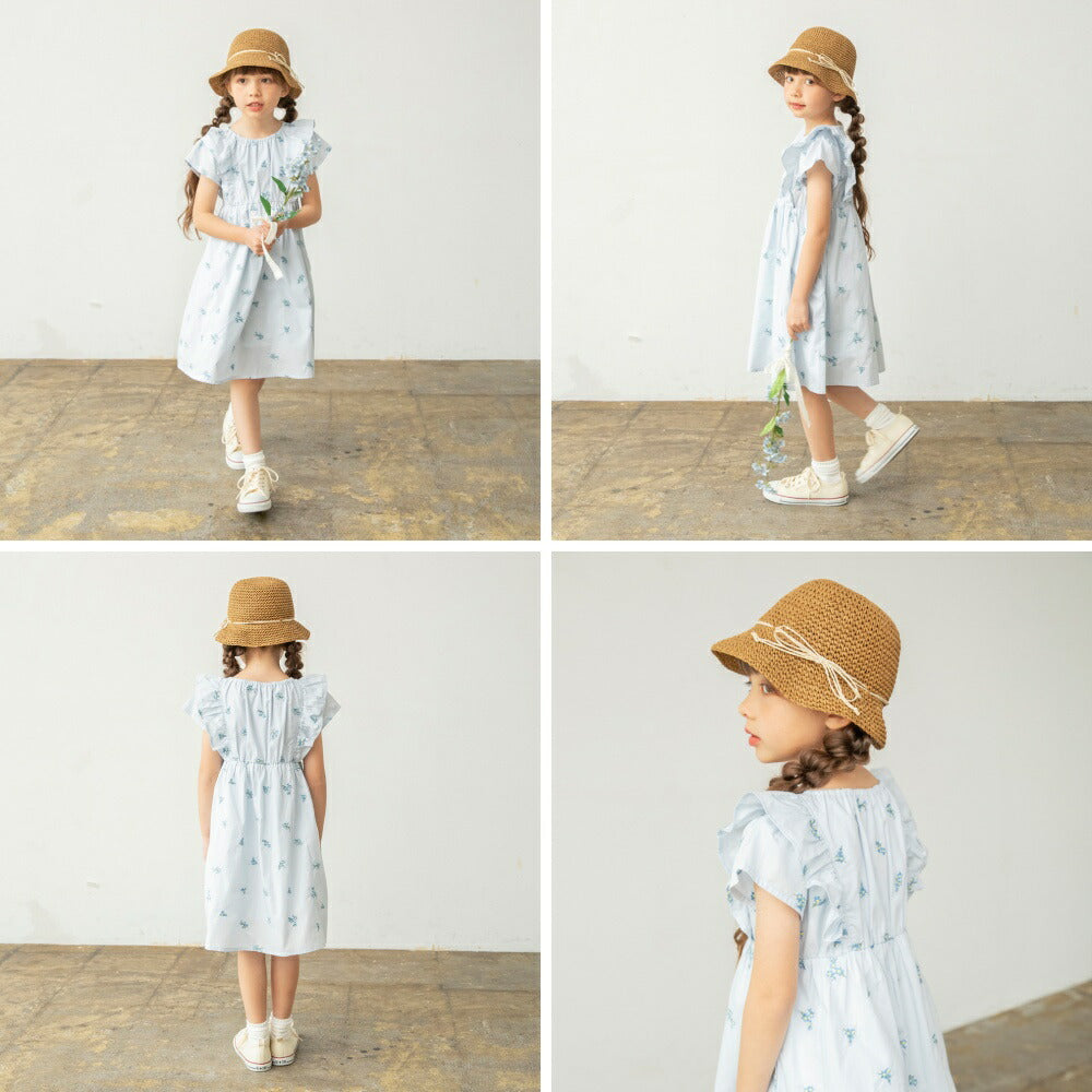 日本童裝 Branshes 花卉刺繡連身裙 80-150cm 男童款 夏季 DRESSES Flower