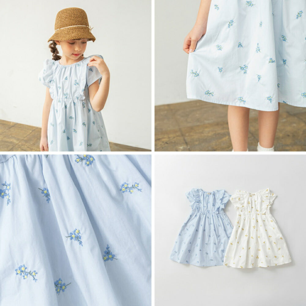 日本童裝 Branshes 花卉刺繡連身裙 80-150cm 男童款 夏季 DRESSES Flower