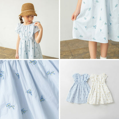 日本童裝 Branshes 花卉刺繡連身裙 80-150cm 男童款 夏季 DRESSES Flower