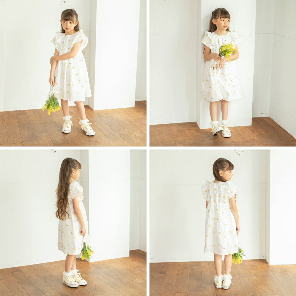 日本童裝 Branshes 花卉刺繡連身裙 80-150cm 男童款 夏季 DRESSES Flower