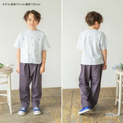 日本童裝 Branshes 花卉刺繡拼接上衣 80-150cm 男童款 夏季 TOPS Flower