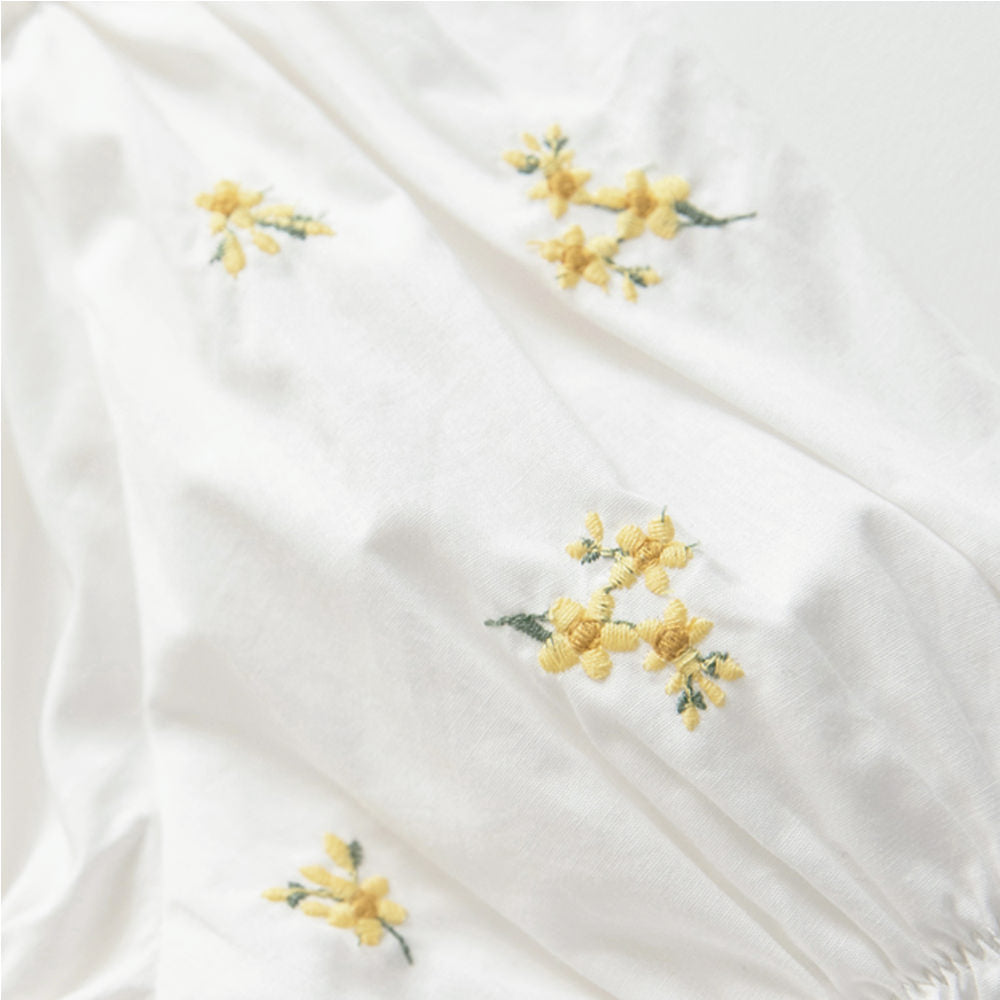 日本童裝 Branshes 花卉刺繡上衣 80-150cm 女童款 夏季 TOPS Flower