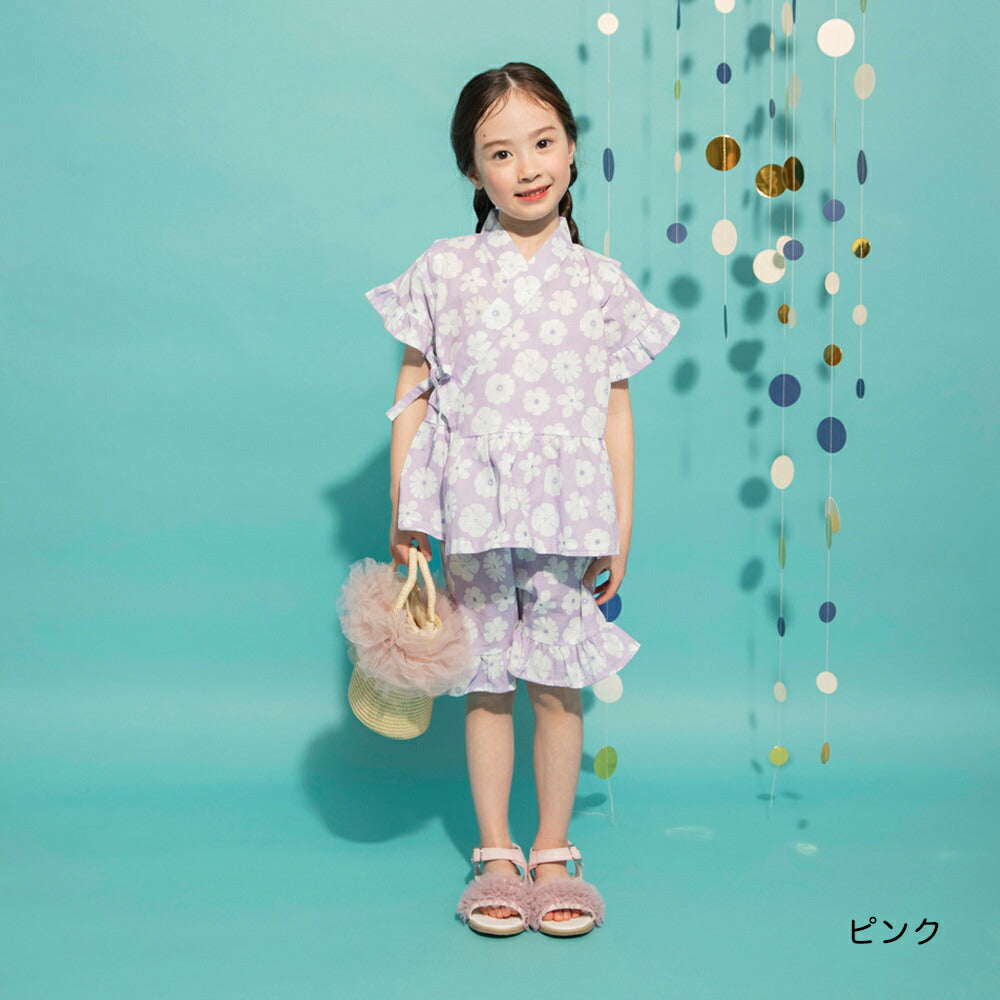日本童裝 Branshes 甚平 日本和服 90-120cm 女童款 夏季 TOPS PANTS 日本夏祭慶典特輯