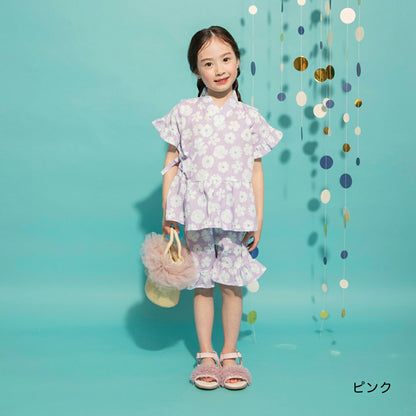 日本童裝 Branshes 甚平 日本和服 90-120cm 女童款 夏季 TOPS PANTS 日本夏祭慶典特輯