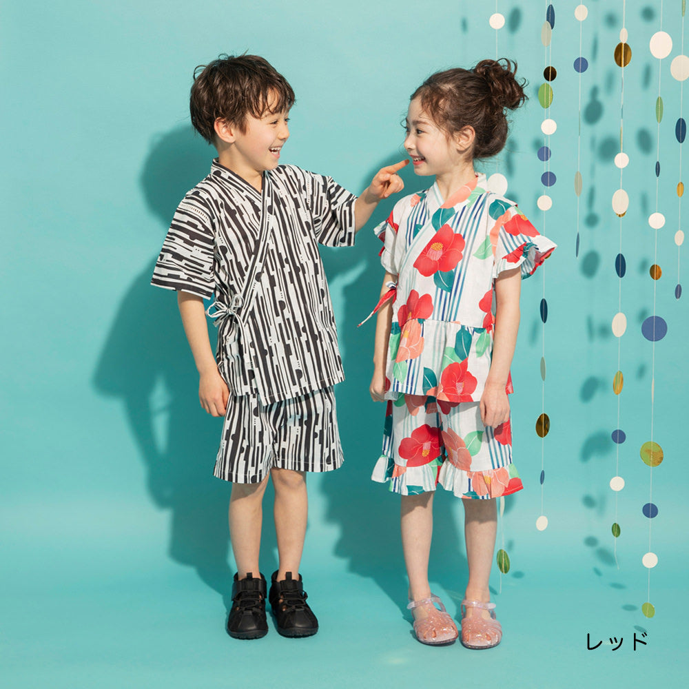 日本童裝 Branshes 甚平 日本和服 90-120cm 女童款 夏季 TOPS PANTS 日本夏祭慶典特輯
