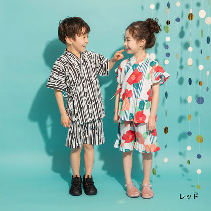 日本童裝 Branshes 甚平 日本和服 90-120cm 女童款 夏季 TOPS PANTS 日本夏祭慶典特輯