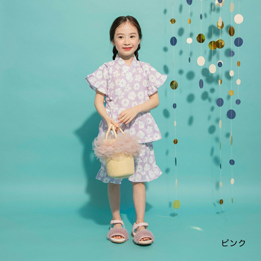 日本童裝 Branshes 甚平 日本和服 90-120cm 女童款 夏季 TOPS PANTS 日本夏祭慶典特輯
