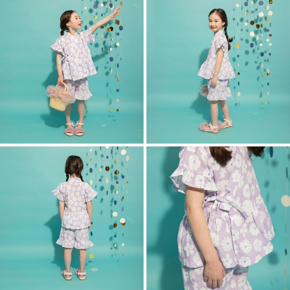 日本童裝 Branshes 甚平 日本和服 90-120cm 女童款 夏季 TOPS PANTS 日本夏祭慶典特輯