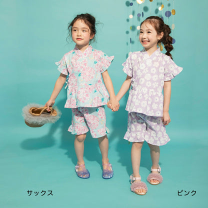 日本童裝 Branshes 甚平 日本和服 90-120cm 女童款 夏季 TOPS PANTS 日本夏祭慶典特輯