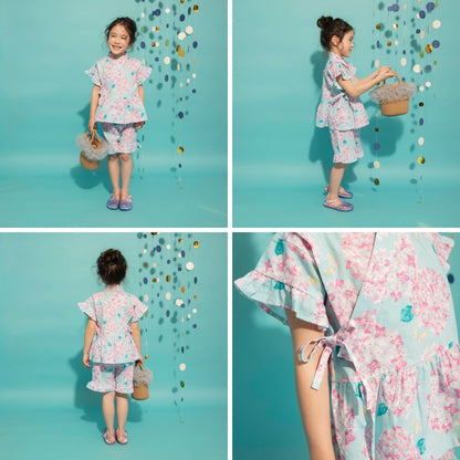 日本童裝 Branshes 甚平 日本和服 90-120cm 女童款 夏季 TOPS PANTS 日本夏祭慶典特輯