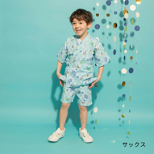 日本童裝 Branshes 日本甚平 日本和服 90-120cm 男童款 夏季 TOPS PANTS 日本夏祭慶典特輯