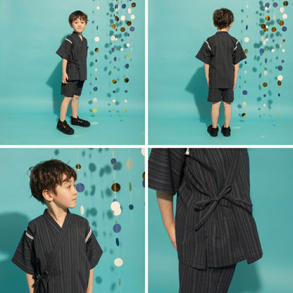 日本童裝 Branshes 日本甚平 日本和服 90-120cm 男童款 夏季 TOPS PANTS 日本夏祭慶典特輯
