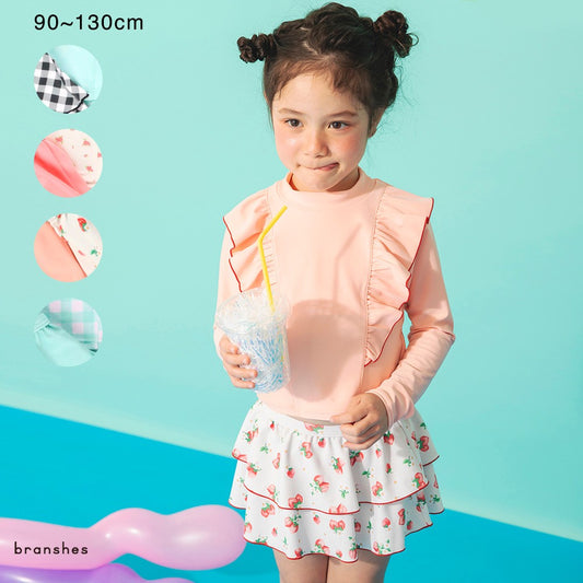 日本童裝 Branshes 泳衣兩件套裝 90-130cm 女童款 夏季 夏日玩水泳衣特輯