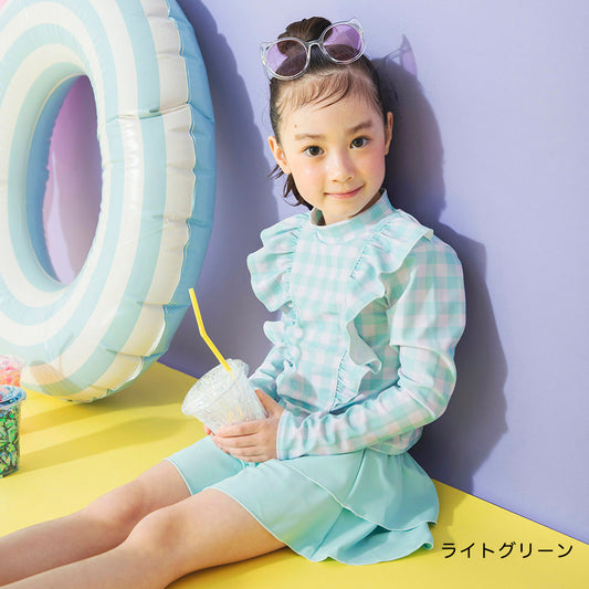 日本童裝 Branshes 泳衣兩件套裝 90-130cm 女童款 夏季 夏日玩水泳衣特輯